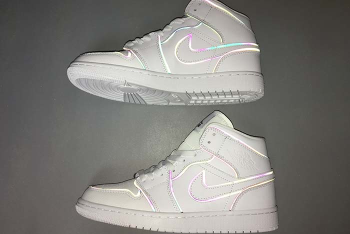 air jordan 1 mid se wmns 3m reflective ck6587-100