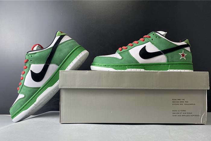 nike dunk low pro sb heineken 304292-302