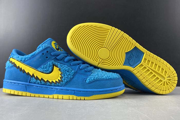 grateful dead x nike sb dunk low “blue bear” cj5378-400