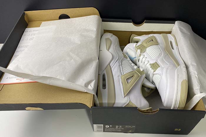 air jordan 4 gs linen aj4  487724-118