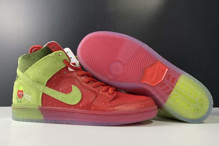 dunk sb nike sb dunk high “strawberry cough cw7093-600