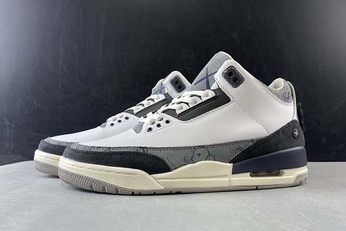 air jordan 3 kaws  fresh water white/light grey