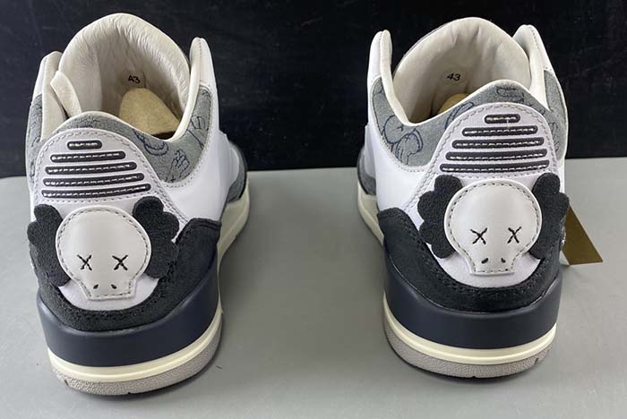 air jordan 3 kaws fresh water white/light grey
