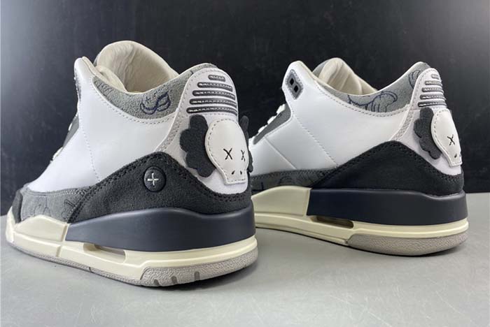 air jordan 3 kaws fresh water white/light grey