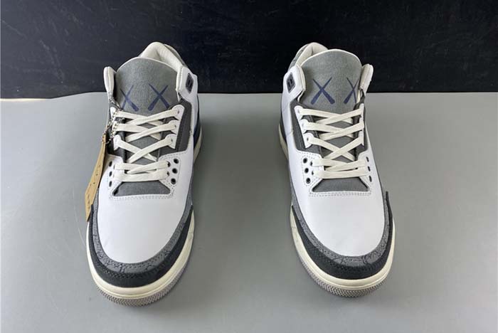 air jordan 3 kaws fresh water white/light grey