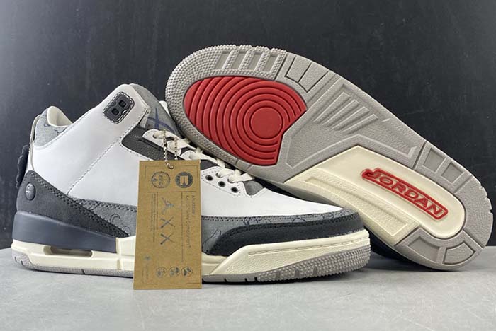 air jordan 3 kaws fresh water white/light grey