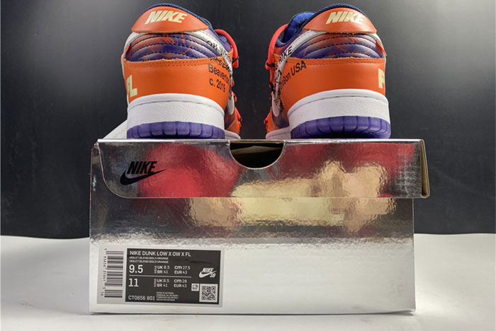 nike dunk low x ow x fl ct0856-801