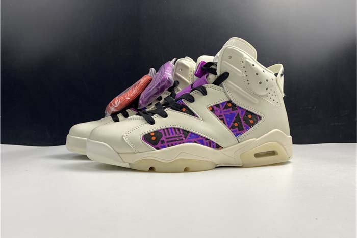 air jordan 6 retro quai54 sail black (2020) - cz4152-101