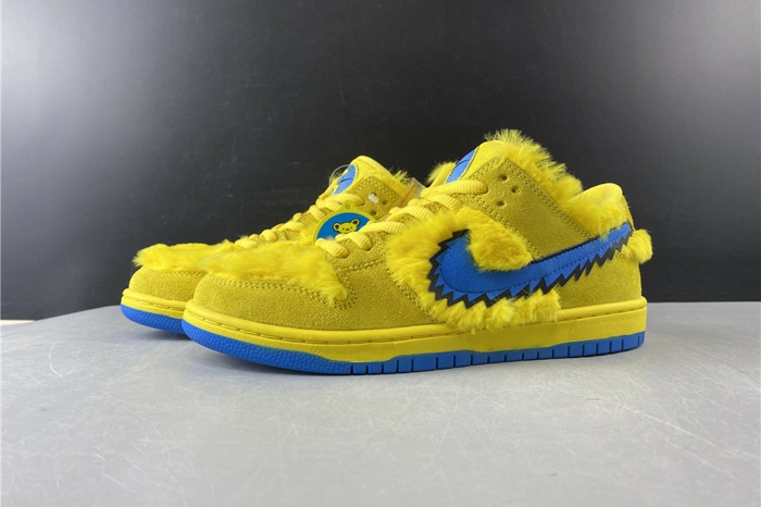 grateful dead x nike sb dunk low“ yellow bear”cj5378-700