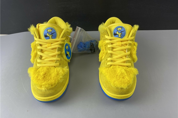 grateful dead x nike sb dunk low“ yellow bear”cj5378-700