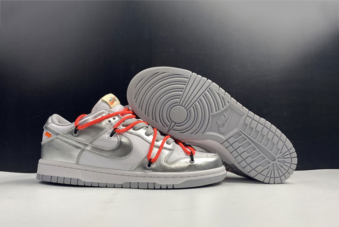 off-white x nike dunk low silver ct0856-800