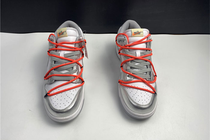 off-white x nike dunk low silver ct0856-800