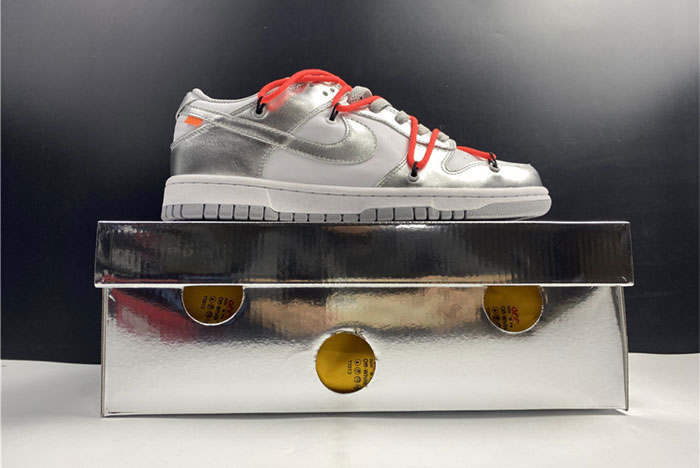 off-white x nike dunk low silver ct0856-800