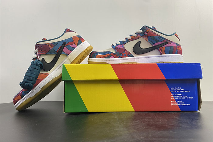 nike sb dunk low pro parra abstract art (2021) - dh7695-600