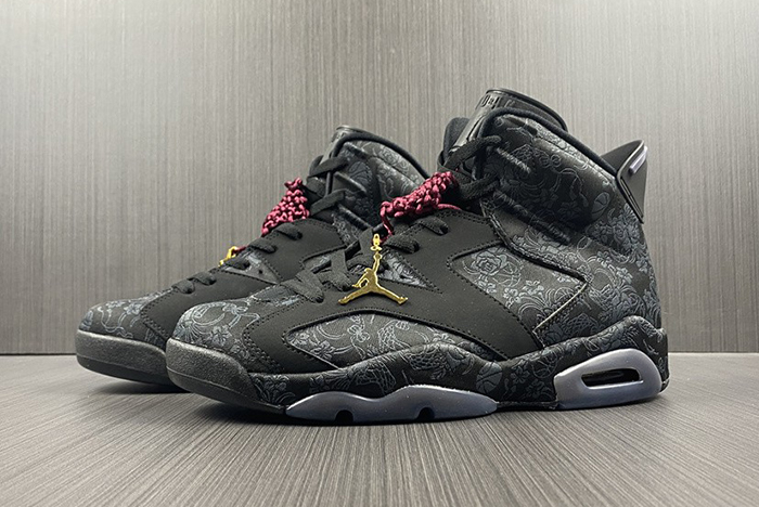 air jordan 6 retro singles day triple black - db9818-001
