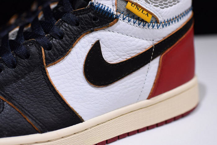 air jordan 1 retro high union los angeles black toe - bv1300-106