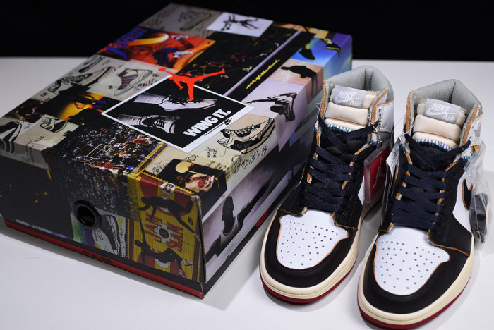 air jordan 1 retro high union los angeles black toe - bv1300-106