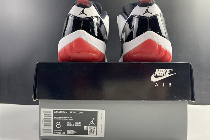 air jordan 11 low white bred av2187-160