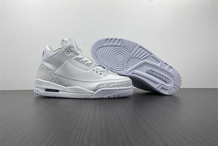 nike air jordan 3  pure white       429487-111
