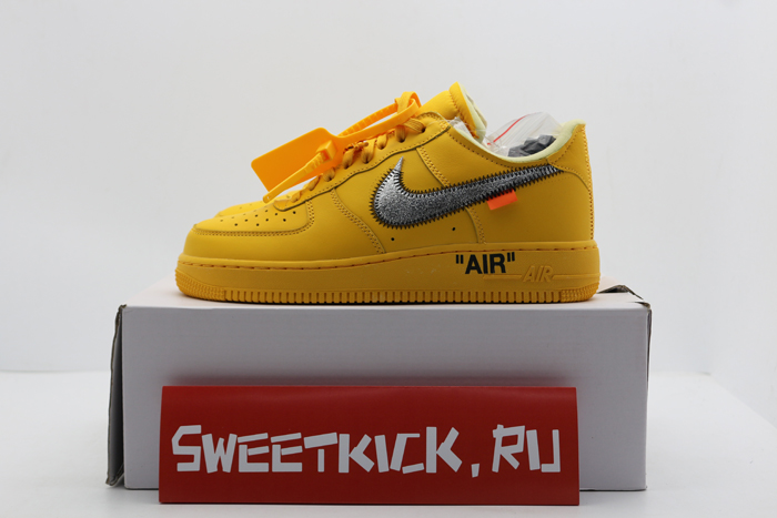 nike air force 1 low off-white university gold metallic silver - dd1876-700
