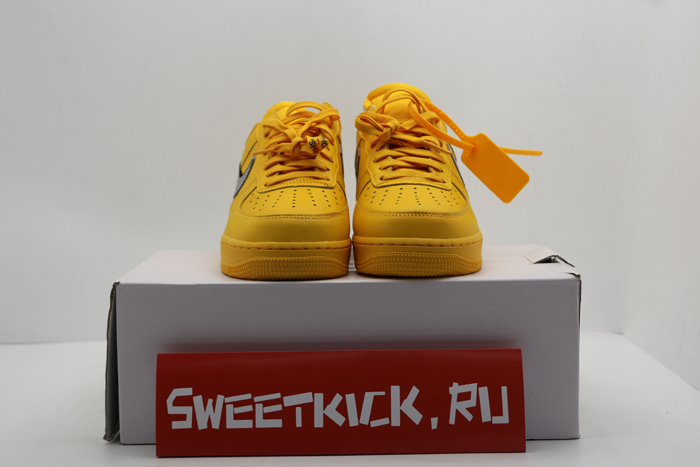 nike air force 1 low off-white university gold metallic silver - dd1876-700