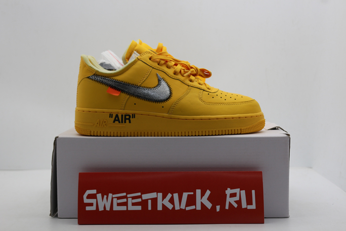 nike air force 1 low off-white university gold metallic silver - dd1876-700