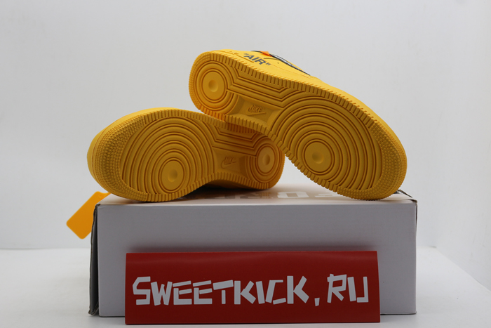 nike air force 1 low off-white university gold metallic silver - dd1876-700