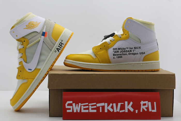 2019 air jordan 1 x off-white nrg white/dark powder yellow-cone aq0818-149