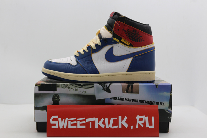 air jordan 1 retro high union los angeles blue toe - bv1300-146