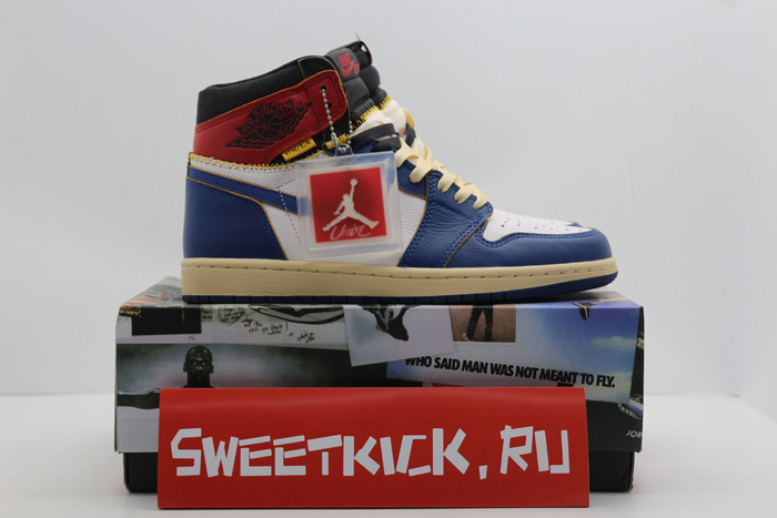 air jordan 1 retro high union los angeles blue toe - bv1300-146