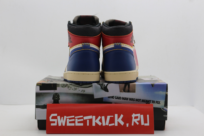 air jordan 1 retro high union los angeles blue toe - bv1300-146