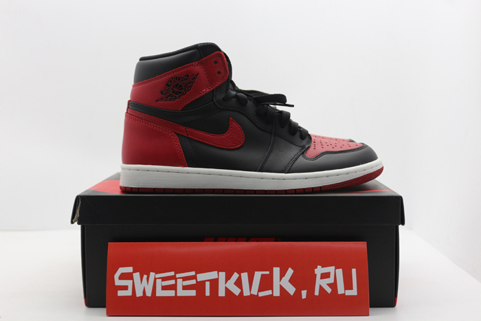 air jordan 1 retro high og “banned” red mens  555088-001