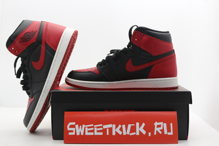 air jordan 1 retro high og “banned” red mens  555088-001