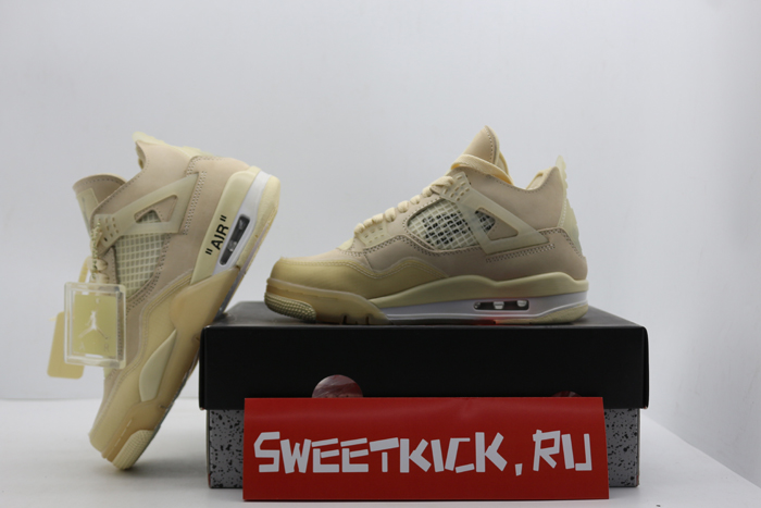 air jordan 4 retro off-white sail - cv9388-100