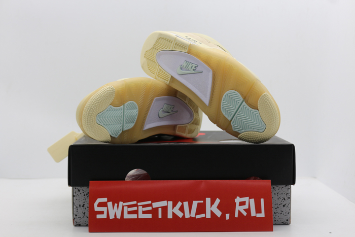 air jordan 4 retro off-white sail - cv9388-100