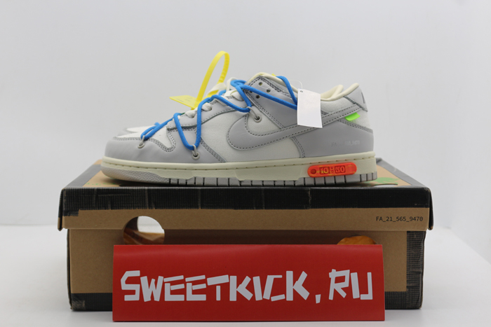 nike dunk low off-white lot 10 - dm1602-112