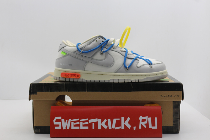 nike dunk low off-white lot 10 - dm1602-112