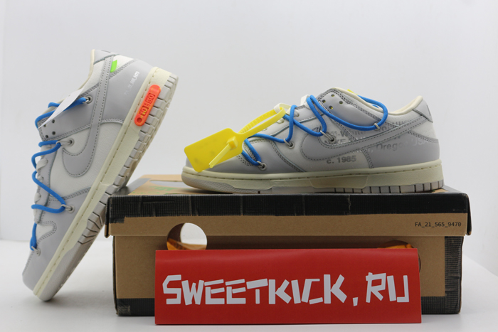 nike dunk low off-white lot 10 - dm1602-112