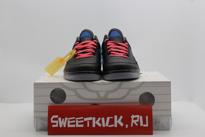 jordan 2 retro low sp off-white black blue - dj4375-004