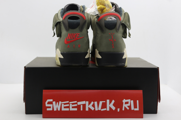 travis scott air jordan 6 medium olive - cn1084-200