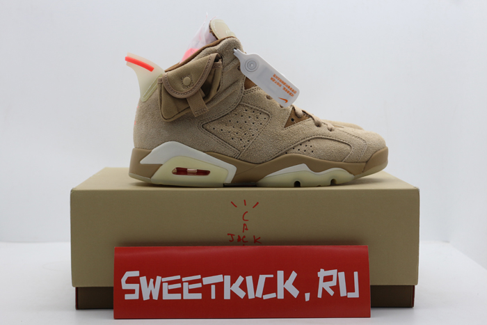 air jordan 6 retro travis scott british khaki - dh0690-200
