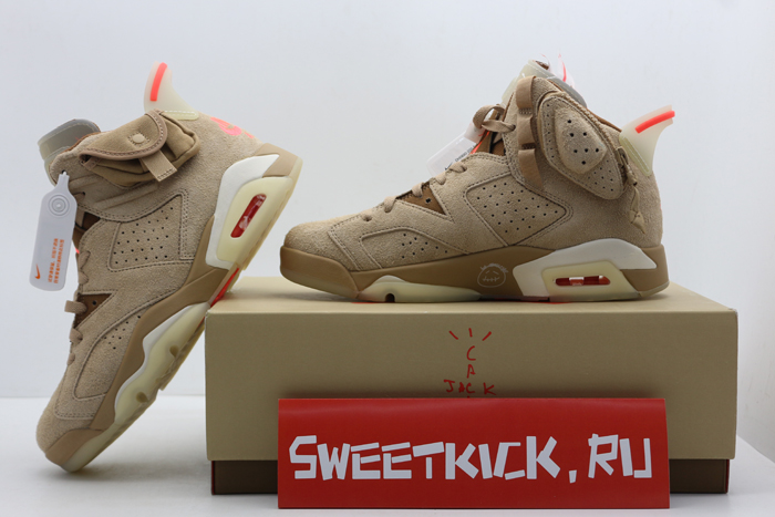 air jordan 6 retro travis scott british khaki - dh0690-200