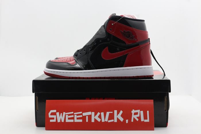 air jordan 1 retro high og patent ''bred'' - 555088-063