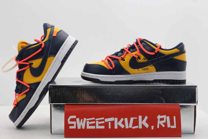 nike dunk low off-white michigan - ct0856-700