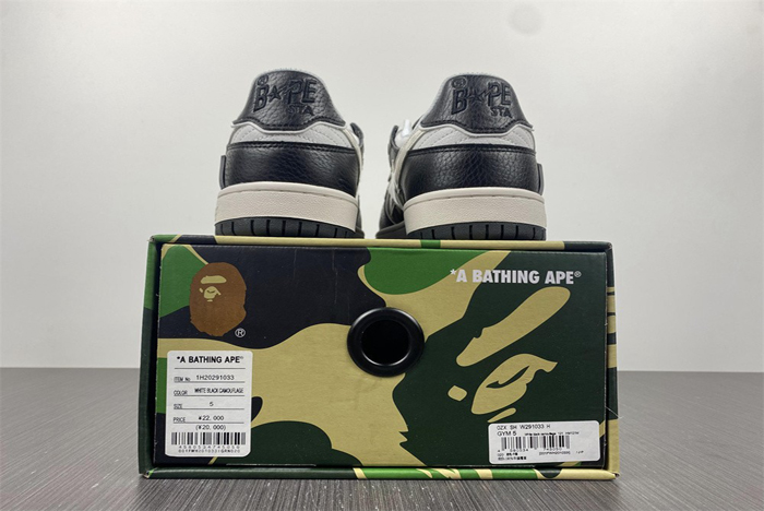 bape white black camo 1h20291033