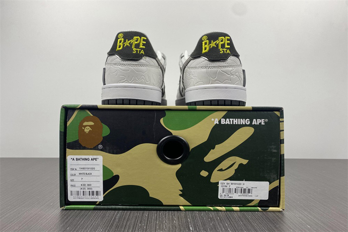 bape white black 1h80191020
