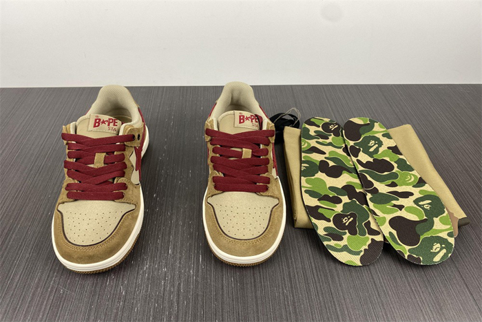 bape light brown red 1g70291030