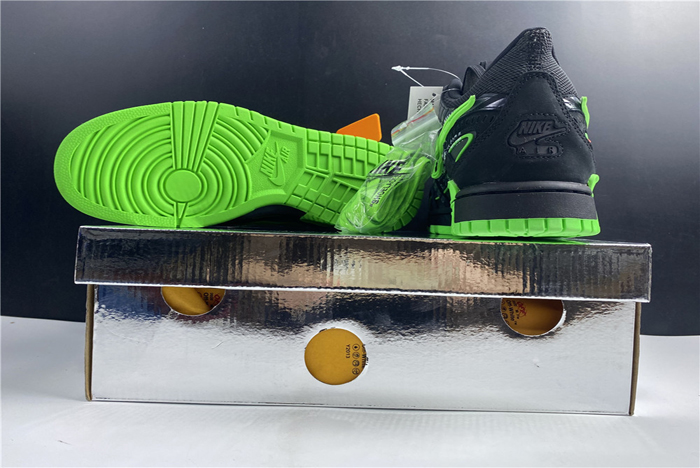 off-white x nike air rubber dunk “green strike” cu6015-001