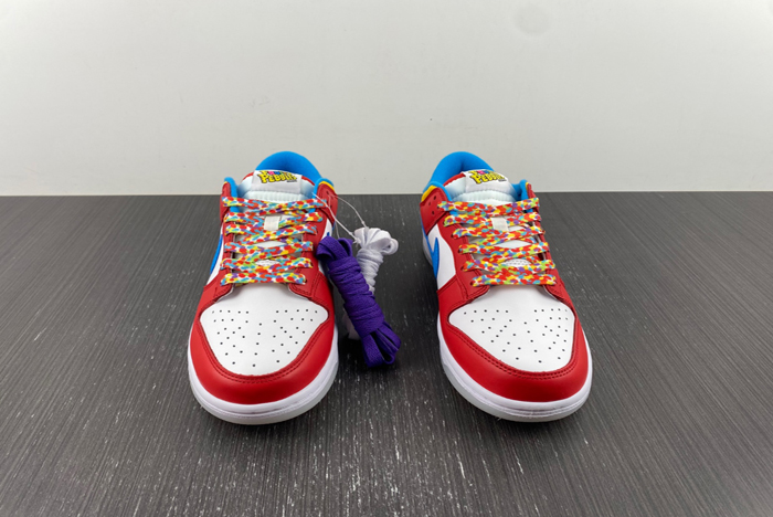 lebron james x nike dunk low “fruity pebbles” dh8009-600