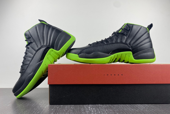 air jordan 12 black/green 43